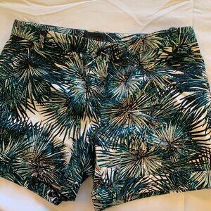 Attention Ladies Starburst Shorts Size 6 Blue Green Black